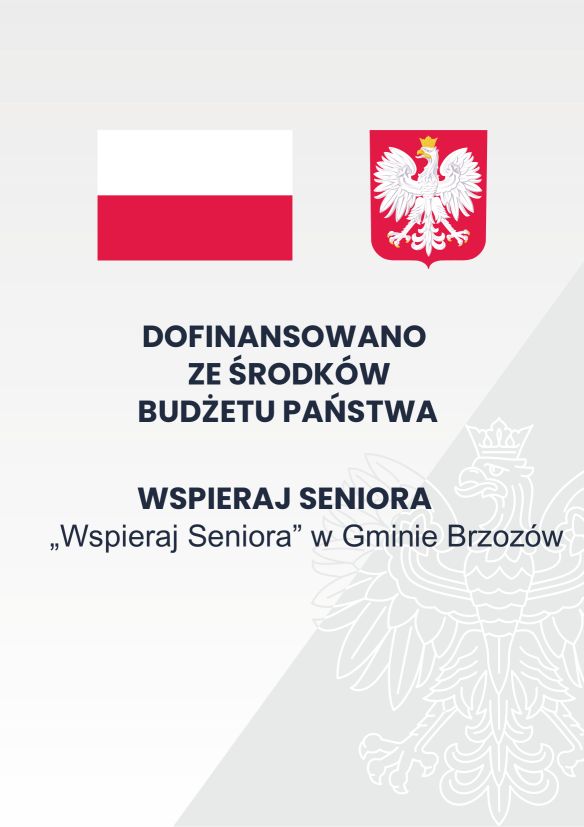 plakat wspieraj seniora w gminie Brzozów