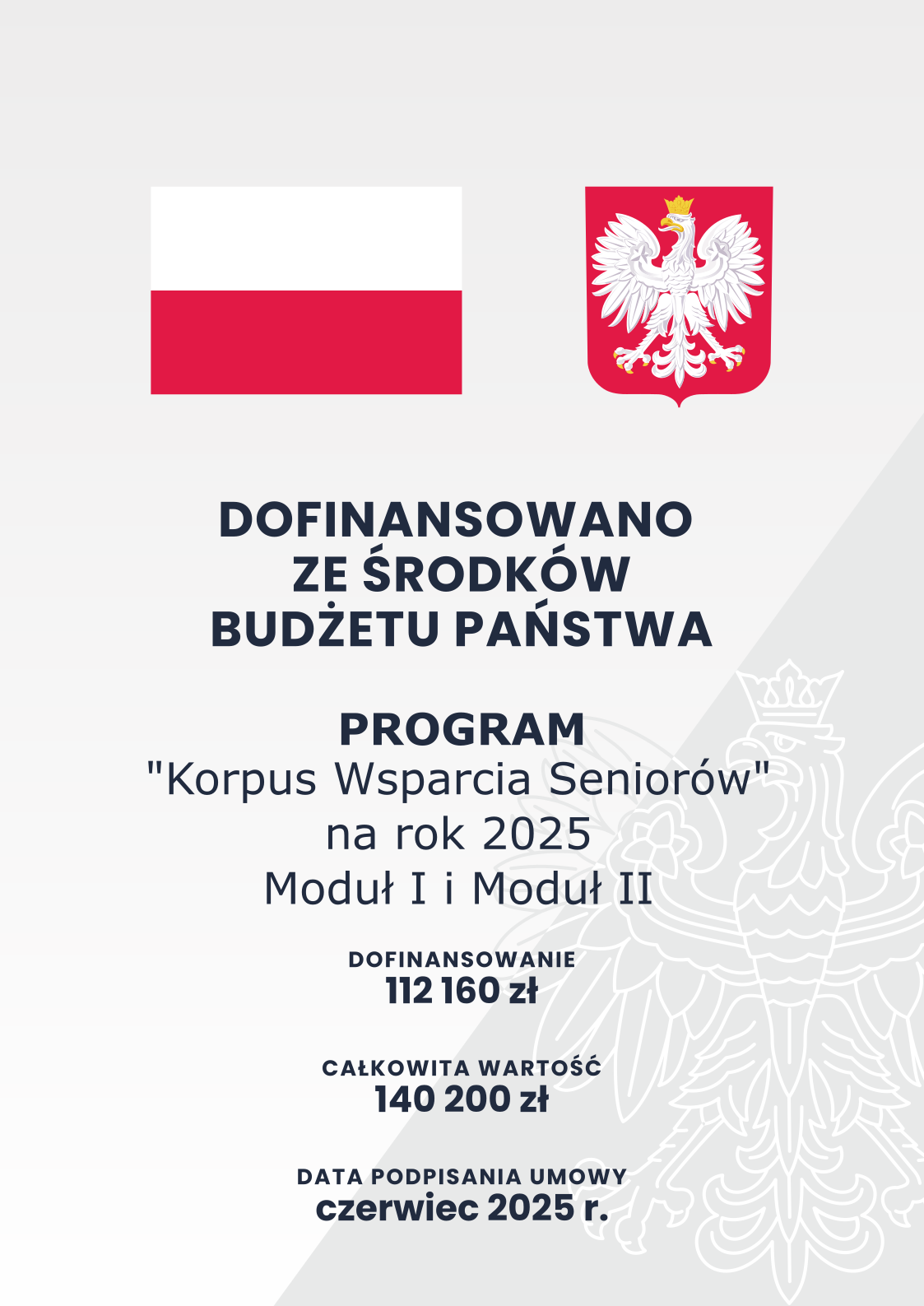 dofinansowanie korpus wsparcia seniorów 2025 r